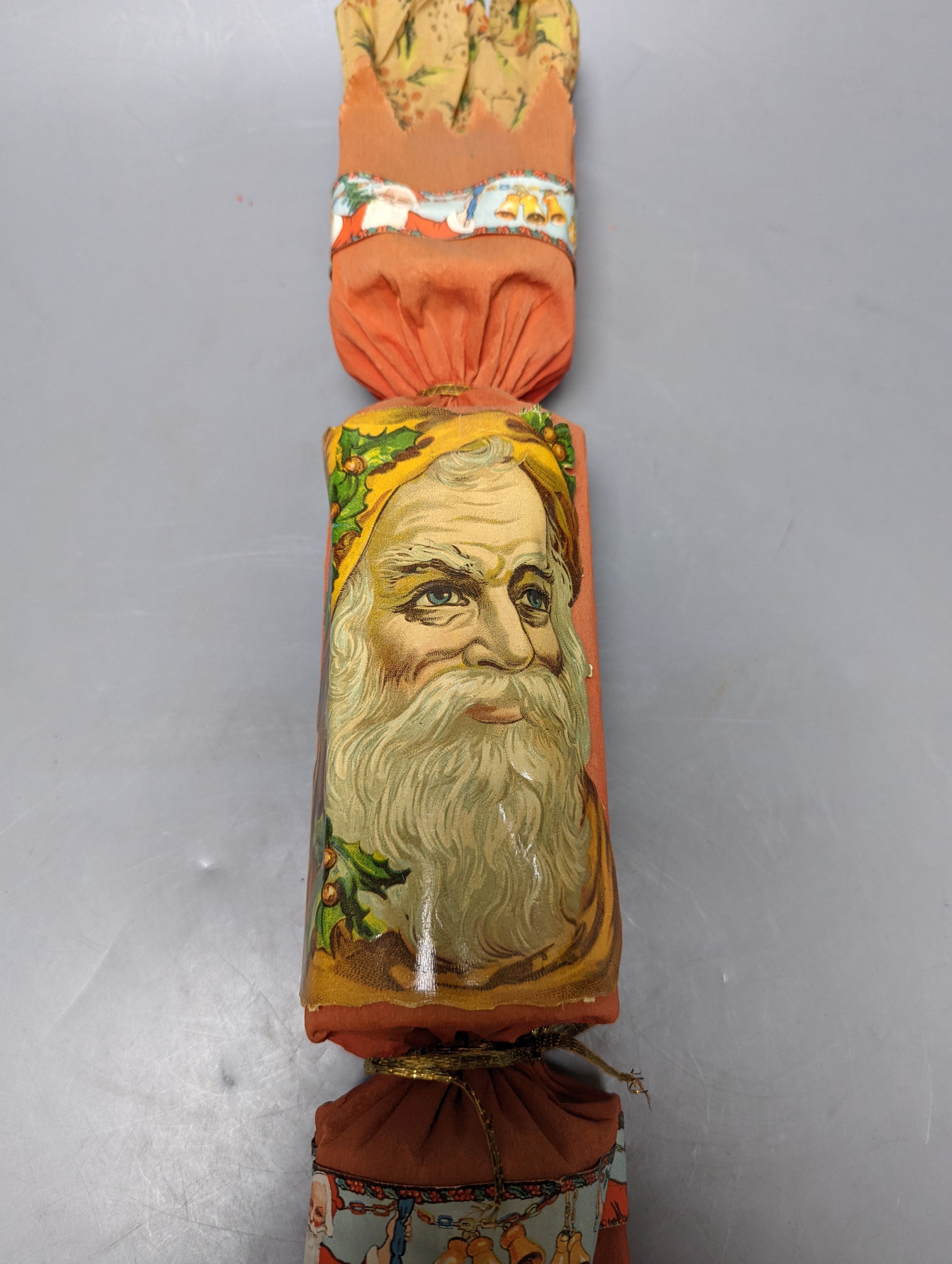 A boxed novelty oversized Christmas cracker, first half 20th century, 50cm